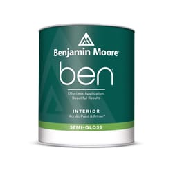 Benjamin Moore Ben Semi-Gloss Base 3 Paint and Primer Interior 1 qt