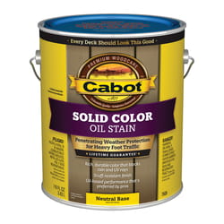 Cabot Solid Color Oil Stain Low VOC Solid Tintable Neutral Base Oil-Based Alkyd Deck Stain 1 gal