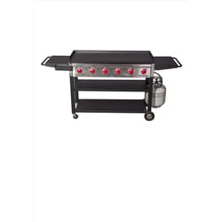 Camp Chef 6 Burner Liquid Propane Outdoor Griddle Cart Black/Silver