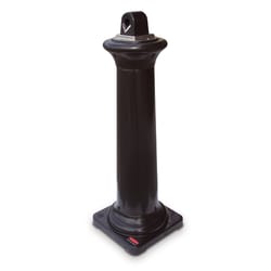 Rubbermaid GroundsKeeper Black Plastic Smoking Receptacle 1 qt