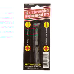Best Way Tools Phillips/Slotted 2 in. L Double-Ended Screwdriver Bit Set Carbon Steel 2 pc
