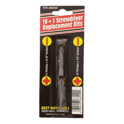 Best Way Tools Phillips/Slotted 2 in. L Double-Ended Screwdriver Bit Set Carbon Steel 2 pc