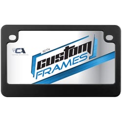 Custom Accessories Black Metal License Plate Frame