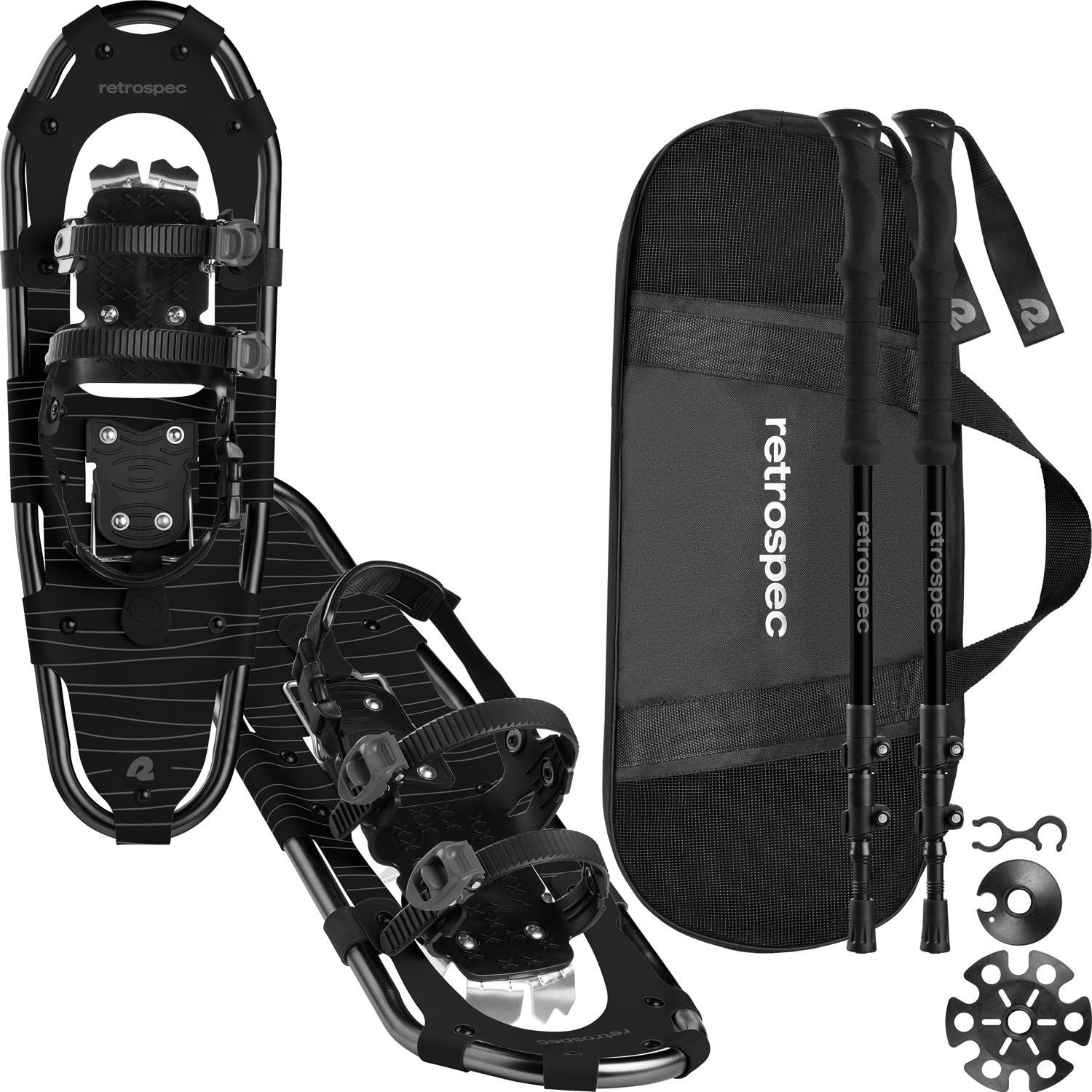 Retrospec Drifter 25 in. Unisex Snowshoe Bundle Black Ice Sansujyuku sansujyuku.com