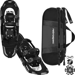 Retrospec Drifter 25 in. Unisex Snowshoe Bundle Black Ice