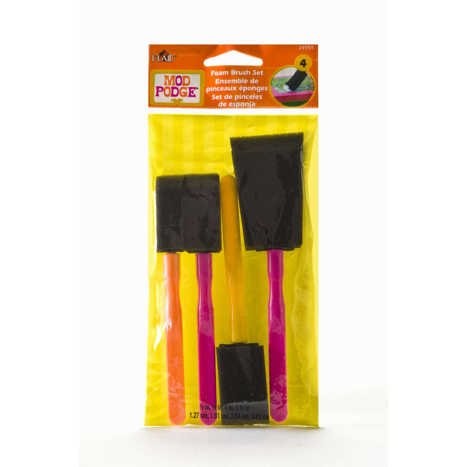 Plaid Mod Podge Assorted Decoupage Brush Set Ace Hardware