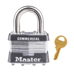 Master Lock 1-5/16 in. H X 1 in. W X 1-3/4 in. L Steel 4-Pin Cylinder Exterior Padlock