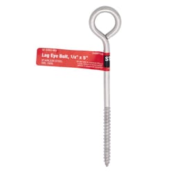 Hampton 1/4 in. X 5 in. L Stainless Stainless Steel Lag Thread Eyebolt