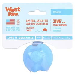 West Paw Zogoflex Blue Plastic Jive Ball Dog Toy Extra Small 1 pk