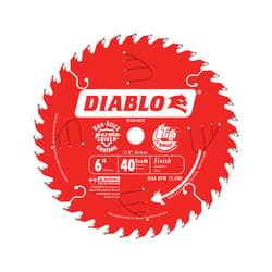 Diablo 6 in. D X 1/2 in. TiCo Hi-Density Carbide Finish Saw Blade 40 teeth 1 pk