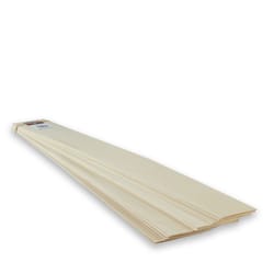 Midwest Products 1/32 in. X 3 in. W X 2 ft. L Basswood Sheet #2/BTR Premium Grade