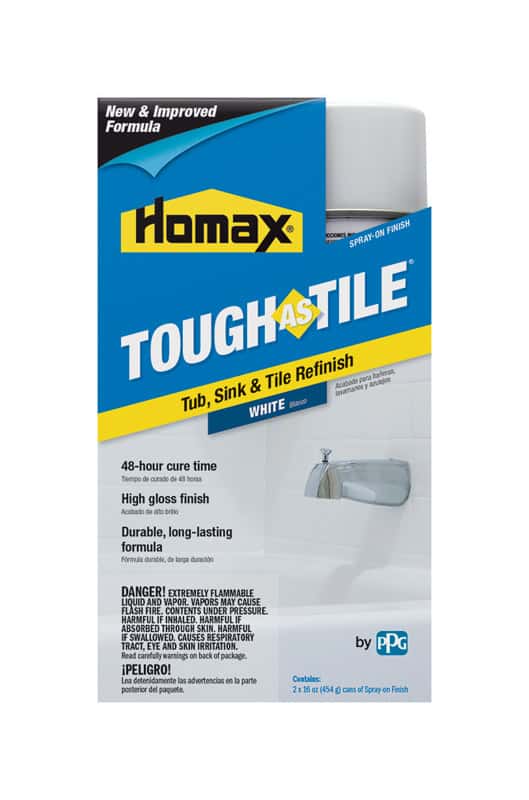 Homax Tough As Tile Gloss White Bathtub, Rust Oleum Bathtub Paint Ace Hardware