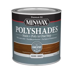 Minwax PolyShades Semi-Transparent Gloss Honey Oil-Based Polyurethane Stain/Polyurethane Finish 0.5