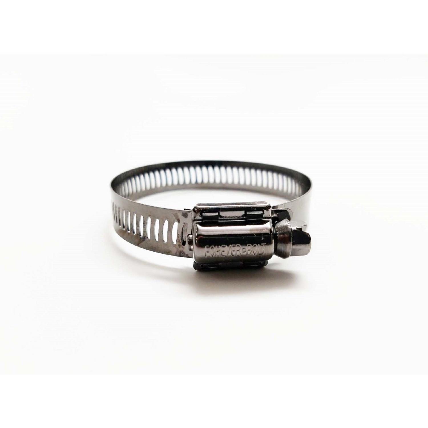 FOREVERBOLT 1-5/16 in to 2-1/4 in. SAE 28 Black Hose Clamp Stainless Steel Band