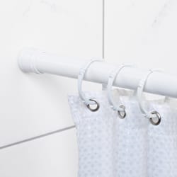 Zenna Home Shower Curtain Rod 40 in. L White