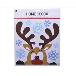 Decoris Multicolor Santa and Snowflake Window Decoration