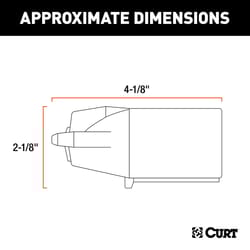 CURT 7 Way RV Blade Connector Plug 4.13 in.
