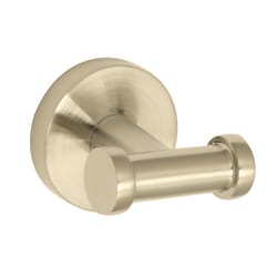 Huntington Brass Euro 1.9 in. W X 2.6 in. L Satin Brass Silver Robe Hook