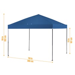 Crown Shade One Touch 150D Polyester Canopy 9.1 ft. H X 10 ft. W X 10 ft. L