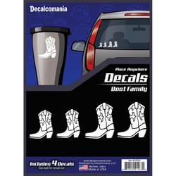 Decalcomania Cowboy Boot Family Car Sticker Vinyl 1 pk