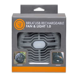 UST Brands Brila Gray Tent Fan with Light 5.7 in. H X 1.7 in. W X 5.7 in. L 1 pc