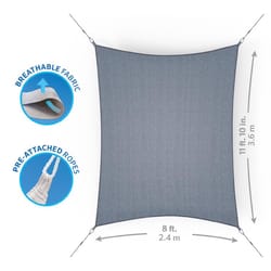 Coolaroo Ready to Hang Polyethylene Shade Canopy 8 ft. W X 11 ft. L