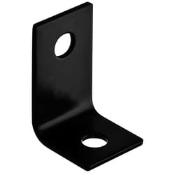 Hampton 2-1/2 in. H X 1-1/2 in. W X 1/8 in. D Black Steel Offset Leg Corner Brace