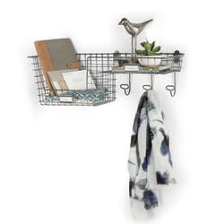Spectrum Vintage Livingo 10 in. L X 24 in. W X 8.8 in. H Gray Basket Station