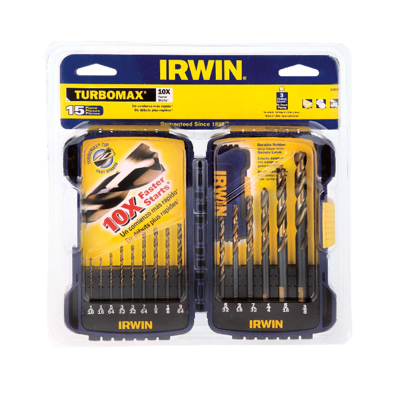 Irwin Turbomax Multi Size Dia. x Multiple L High Speed Steel Drill Bit