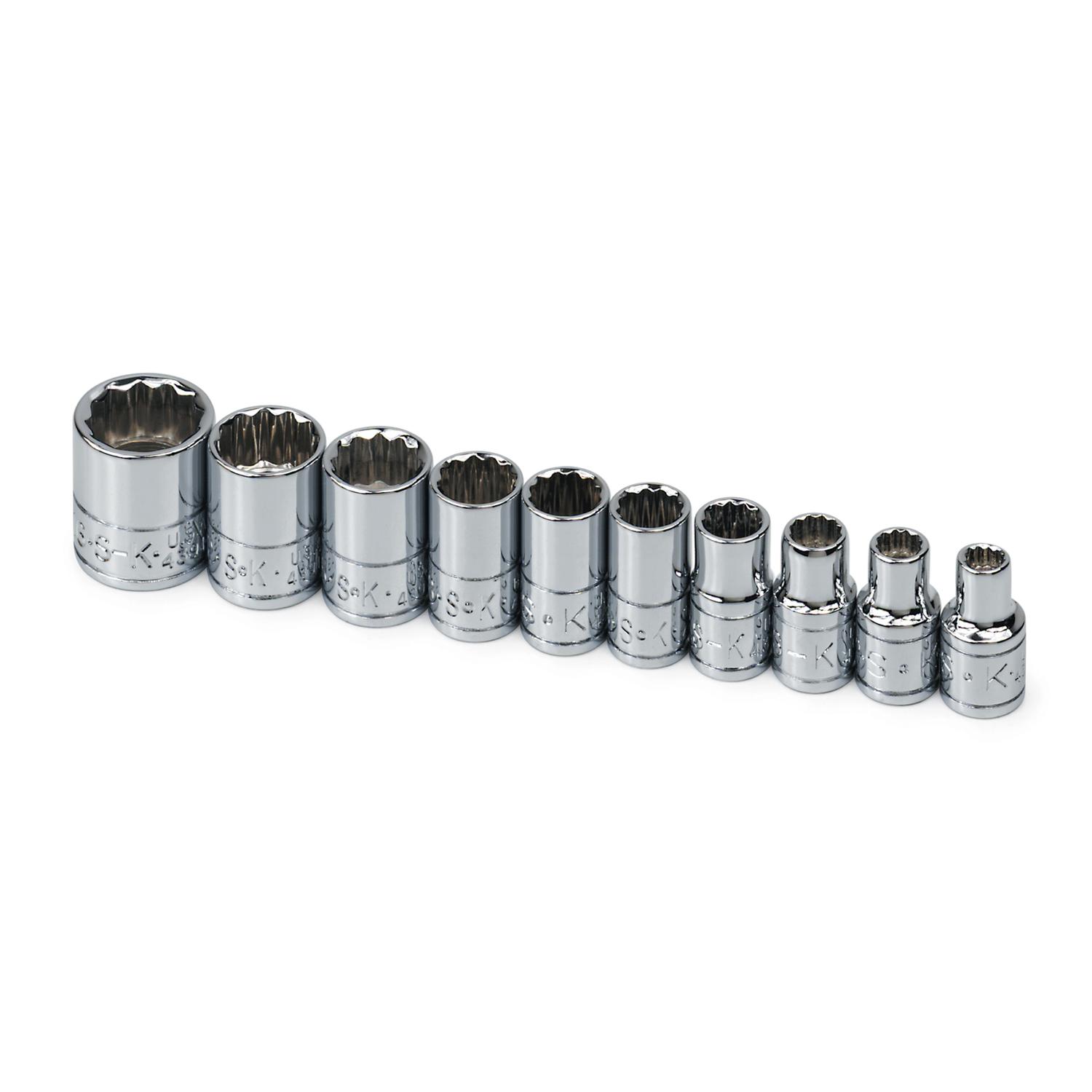 SK Professional Tools 1/4 in. drive SAE 12 Point Socket Set 10 pc Uae Electronic uaeelectronic.com