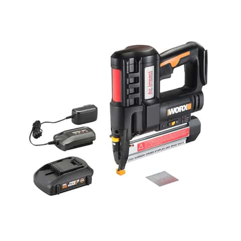 Worx 18 Ga. Cordless Brad Nailer and Staple Gun Kit Battery