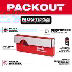 Milwaukee PACKOUT SHOP STORAGE Garage Organizer Belt Clip Rack Red