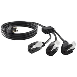 Conntek Indoor 6 ft. L Black 1 to 3 Outlet Cord 14/3 SJT 18/3 SVT