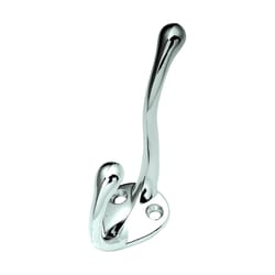 Hickory Hardware Large Chrome Silver Zinc 3 in. L Utility Hook 1 pk