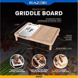 Razor Natural Wood Grill Prep Tray 15.75 in. L X 11.81 in. W 1 pk