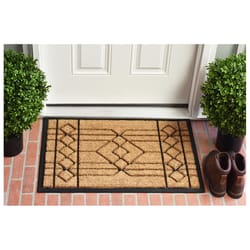 Calloway Mills Windgate 2 W X 3 L Black/Brown Rectangle Coir Door Mat