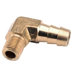 Anderson Metals 1/2 in. Hose Barb in. X 1/2 in. D MIP Brass 90 Degree Elbow