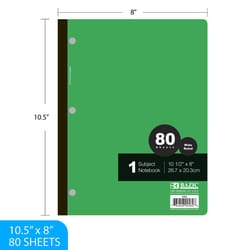 Bazic Products 10-1/2 in. W X 8 in. L Wide Ruled Assorted Wireless Notebook