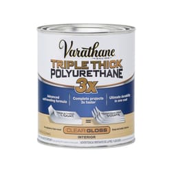 Varathane Gloss Clear Water-Based Triple Thick Polyurethane 1 qt