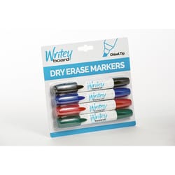 Writey Board Assorted Color Dry Erase Markers 4 pk