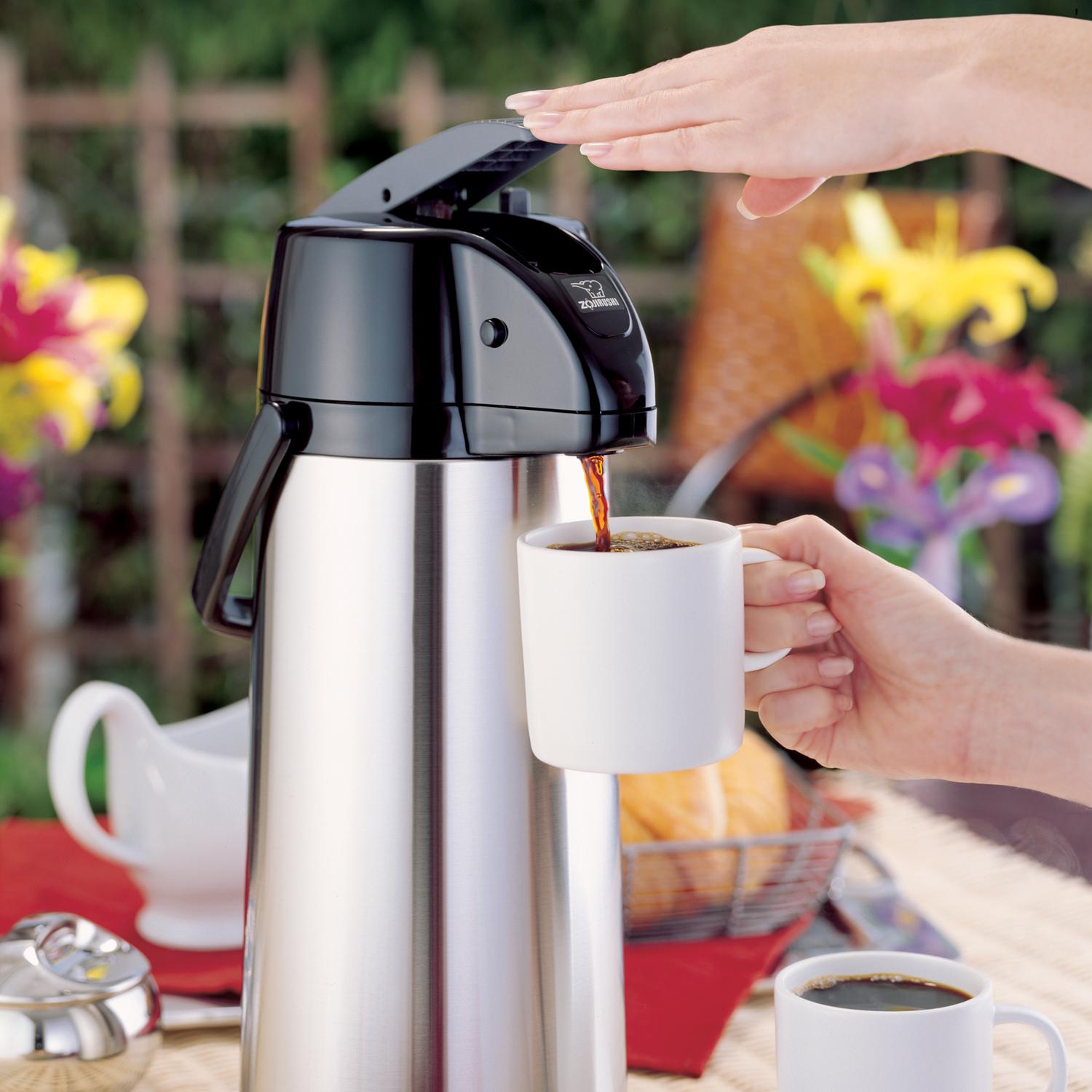 Zojirushi Premier Air Pot Silver Stainless Steel Beverage Dispenser Sansujyuku sansujyuku.com