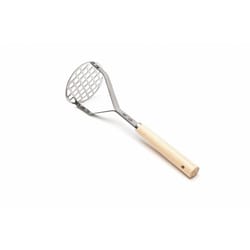 Fox Run Silver Stainless Steel/Wood Potato Masher