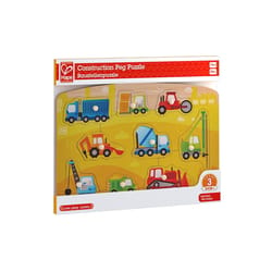 Hape Construction Peg Puzzle Multicolored 10 pc