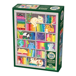 Cobble Hill Rainbow Cat Quilt Jigsaw Puzzle 1000 pc