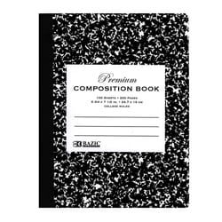 Bazic Products 9-3/4 in. W X 7-1/2 in. L College Ruled Stitched Premium Black Composition Book