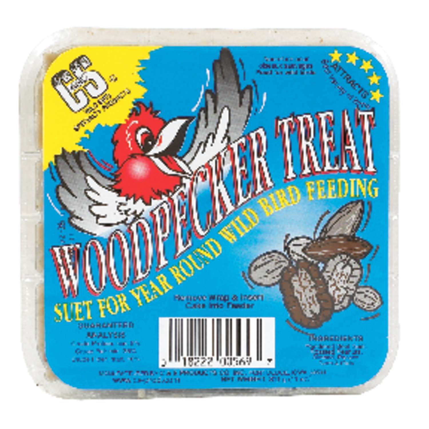 C&S Products Woodpecker Treat Assorted Species Wild Bird Food Beef Suet