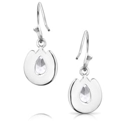 Montana Silversmiths Women's Aqua Lucky Trot Silver Earrings