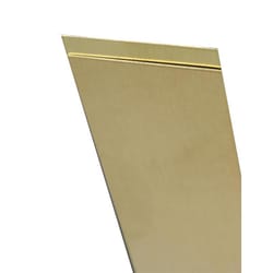 K&S 0.064 in. X 3/4 in. W X 12 in. L Mill Brass Metal Strip