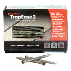 FastenMaster TrapEase 3 No. 10 X 2-1/2 in. L Torx TTAP Flat Head Composite Deck Screws 75 pc
