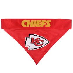 Pets First Red/White Kansas City Chiefs Cotton/Nylon Dog Collar Bandana Small/Medium